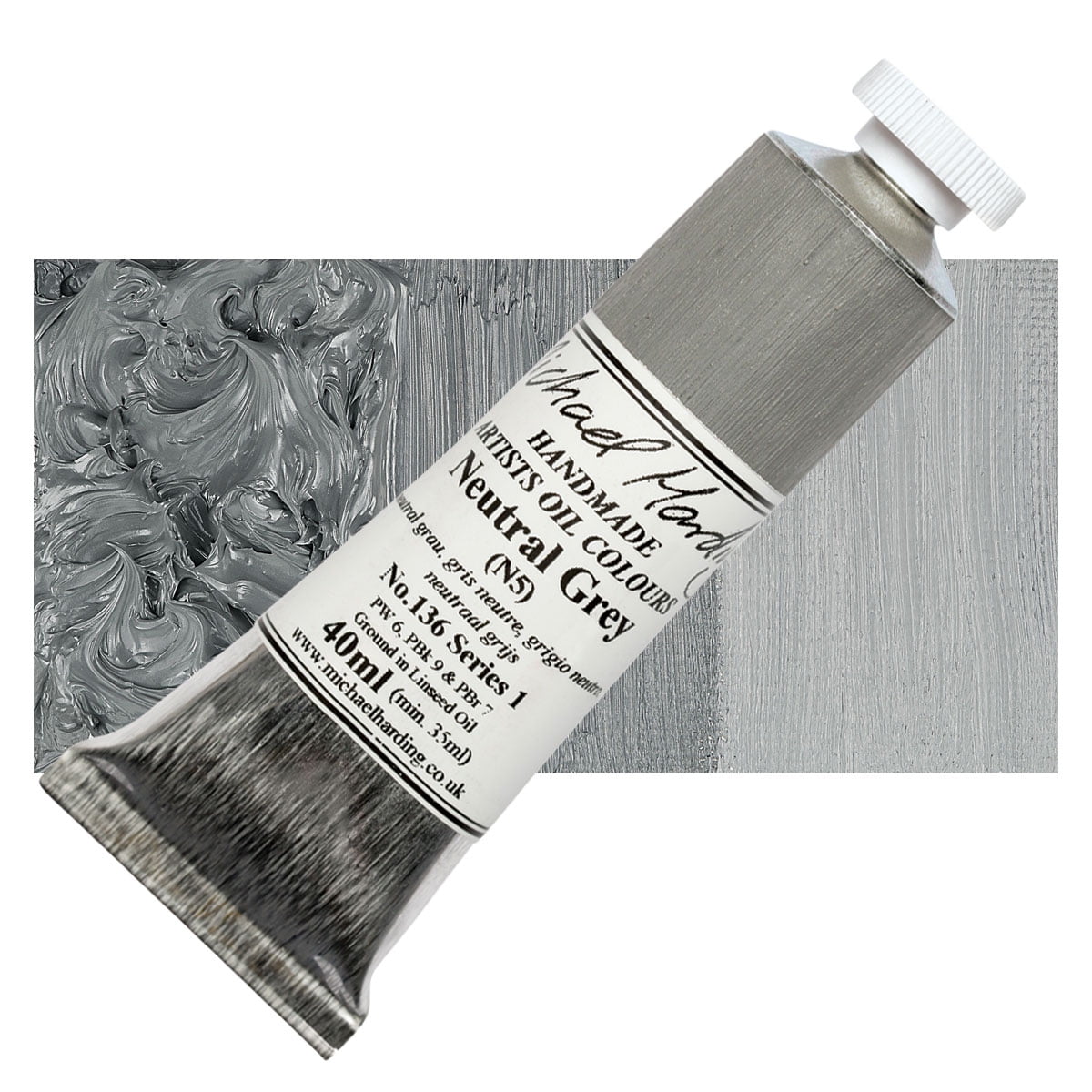 Michael Harding Oil Paint Michael Harding Artist Oil Paint - Neutral Grey, 40 ml tube - Walmart