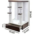 thumbnail image 5 of Wooden Temple With LED Lights For Home And Office / Designer Puja Mandir / Mandapam / Wall Hanging And Table Top Mandir Temple, 5 of 8