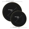 thumbnail image 2 of Smarty Black Gold Rim Organic Plastic Wedding Value Set (120 Guests), 2 of 7
