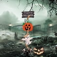 thumbnail image 4 of sruoe Halloween Hanging Decorations, Wall Window Hanging Decor, Pumpkin Ghosts Wooden Pendants Doorplates Hanging Decorations, Halloween Scene Decoration Pendants for Indoor Living Room, 4 of 6