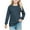 #0101-Navy, variant on Cowsor Girl's Crew Neck Solid Color Sweatshirts with No Hood Casual Color Block Long Sleeve Pullover Tops
