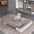 thumbnail image 4 of High Quality Light Luxury Office Desk Filing Cabinets Set Designer Luxury Computer Desks European Boss Bureau Office Furniture My Lux Decor Round, 4 of 31