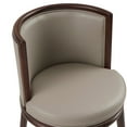 thumbnail image 5 of Evalyn Taupe Leatherette Barstool with Beech Wood Legs Modern Kitchen Island Seating with Padded Seat and Footrest, 5 of 9