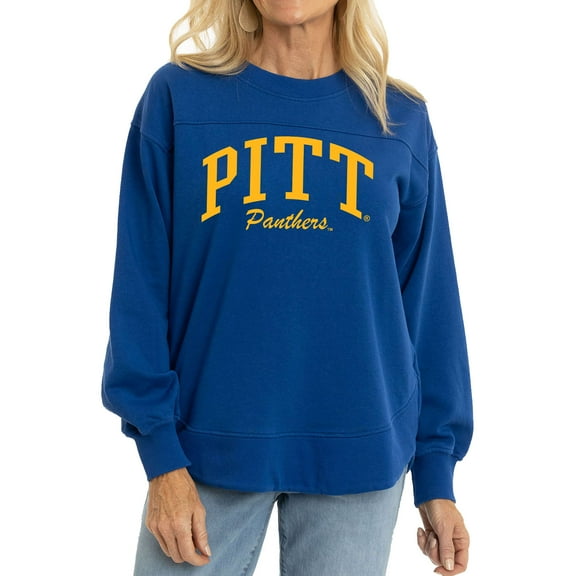 Women's Royal Pitt Panthers Yvette Pullover Sweatshirt