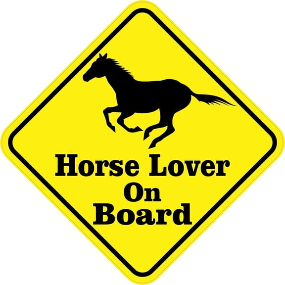 5in x 5in Horse Lover On Board Magnet