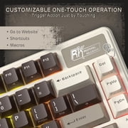 RK ROYAL KLUDGE L75 Gasket Mount Mechanical Keyboard w/Knob/Macro Keys & Touchable Nameplate, Tri-Mode 75% TKL Wireless Keyboard BT/2.4G/USB-C, Hot Swappable, Pro Software, Massive 8000mAh Battery