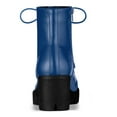 thumbnail image 4 of Unique Bargains Women's Platform Chunky Heels Combat Boots, 4 of 6