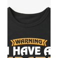 thumbnail image 4 of WARNING I HAVE A CRAZY PAPA Print Tee, Boys' Casual & Trendy Crew Neck Short Sleeve T-shirt For Spring & Summer, Boys' Clothes For Everyday Life, 4 of 7