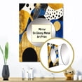 thumbnail image 3 of Designart "Abstract Pattern with Blue and Golden Textures XIII" Minimalism Mirror Wall Decor - Modern Blue Abstract Living Room Wall Mirror Art - 32" x 24" Inch, 3 of 5