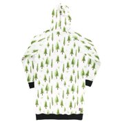 LazyOne Oversized Hoodie Sweatshirt, Comfortable Loungewear, Forest (Evergreen Plaid, L/XL)