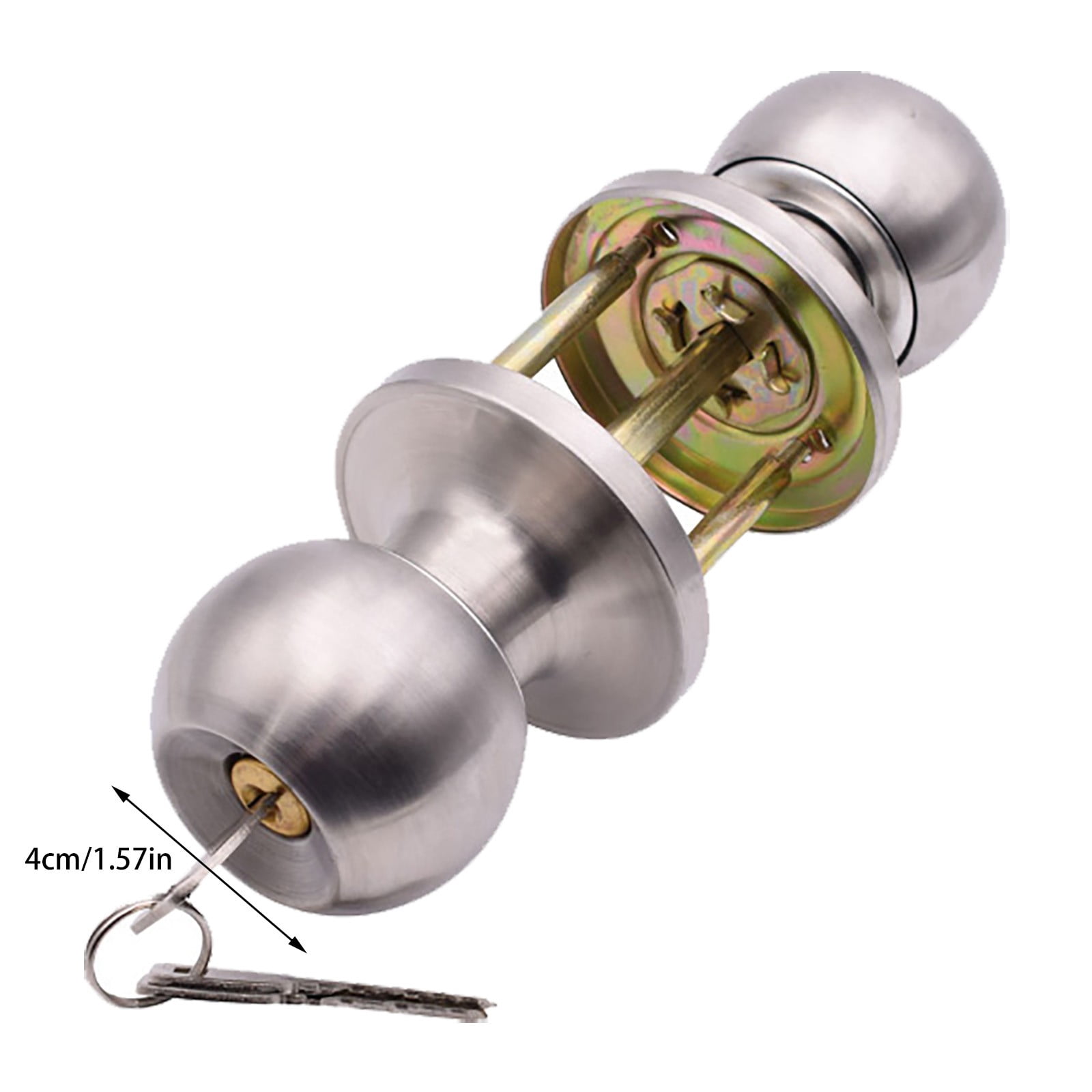 Clearance Faucets under $30,Door Knob With Lock Interior And Exterior Door Lock Standard Satin