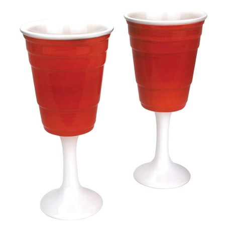 Red Solo Cup Wine Glass Set 2 Pack (Best Glasses For Drinking Red Wine)