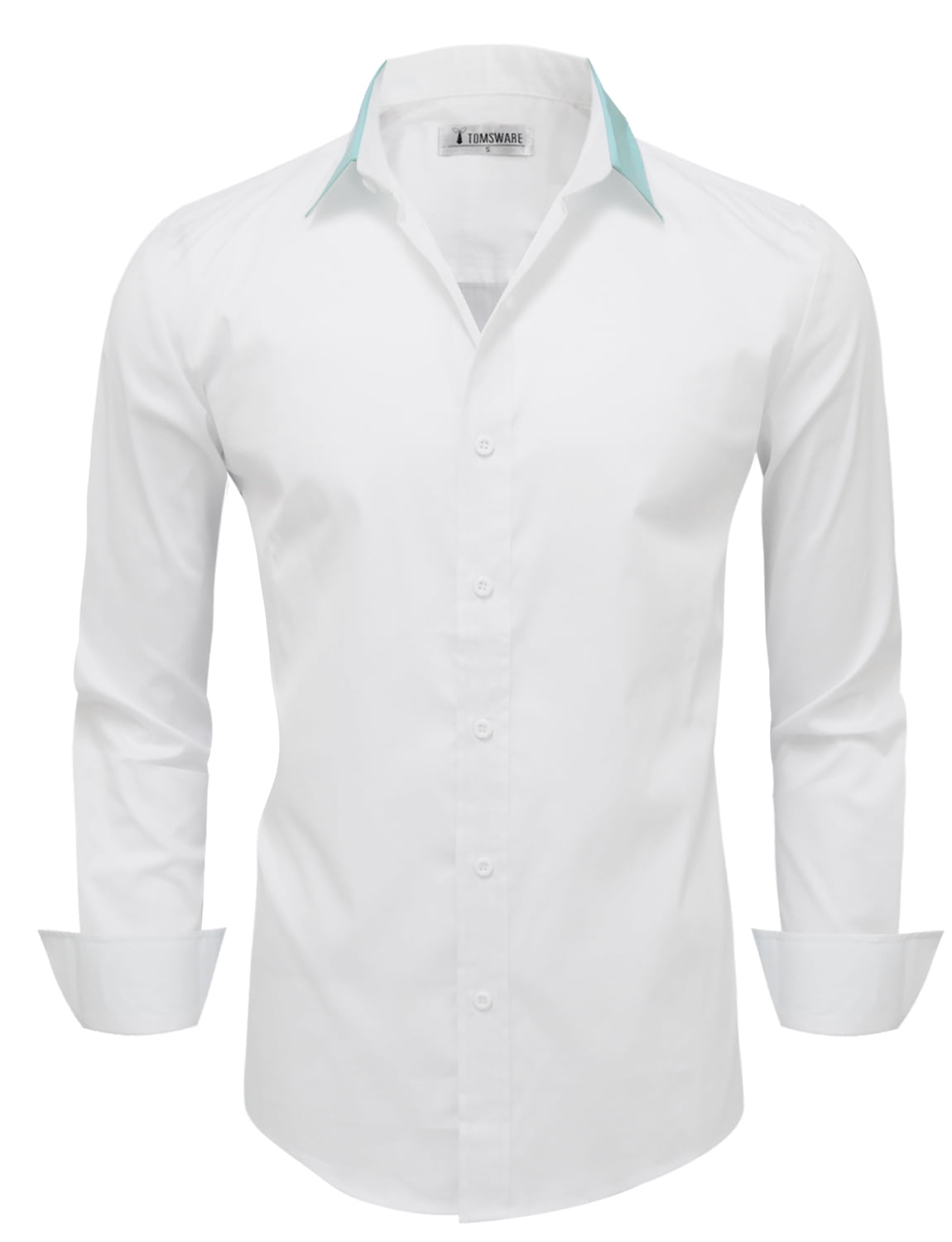 white long sleeve dress shirt walmart