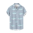 thumbnail image 2 of Yieetim Hawaiian Small V-Neck Short Shirts For Mens, Quickly Dry Summer Short Shirts , Tropical Vacation Stylish Print Beach Shirts, Vintage Print Board Shirts For Surfing XXXXL, 2 of 7