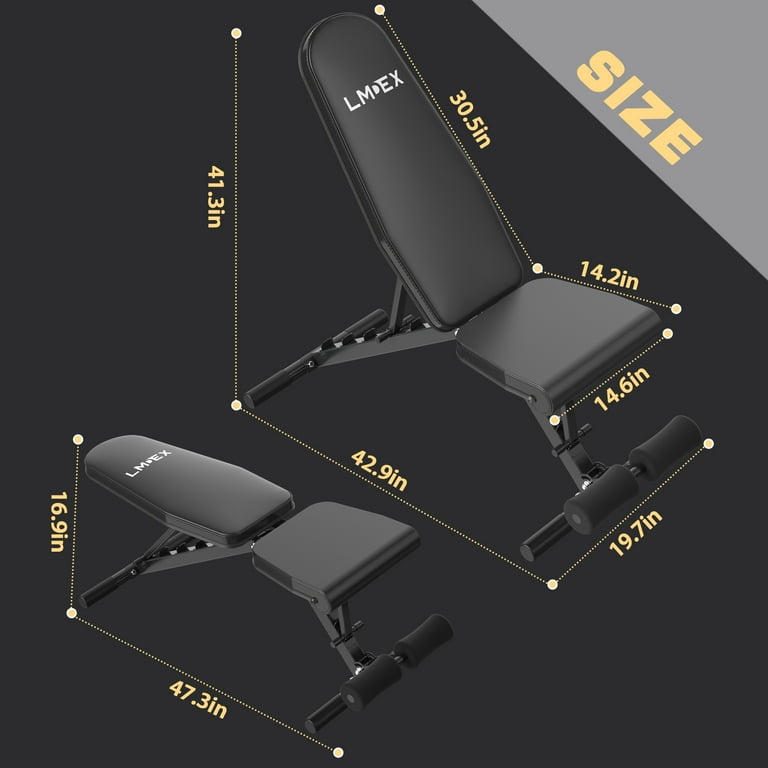 JX FITNESS Adjustable Weight Bench Strength Training Bench for Home Gym Maximum Weight 300Lbs