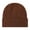 Brown, variant on Cabled Knit Beanie Hat with Ribbed Cuff, Cozy Stretchy Winter Hat for Men & Women, Slouchy Soft Yarn Cap-Orange