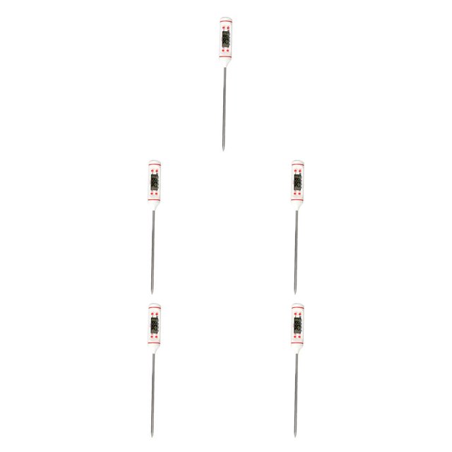 Monstrate Termómetro de cocina LCD Temperatura del pollo Hogar Cocina Horno Aceite Freír Restaurante Panadería Chef Herramienta Blanco Blanco 5Conjunto