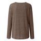 thumbnail image 5 of Puntoco Mujeres Moda Color Sólido Cuello Cruzado Manga Larga Tops Camiseta Blusa Puntoco Puntoco-789, 5 of 5