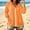 Orange, variant on Women's Solid Color Long Sleeve Zip Up Hooded Blouse Casual Top with Pockets for Summer