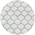 thumbnail image 7 of Unique Loom Trellis Frieze Collection Area Rug - Rounded (7' 10" Round Ivory/Gray), 7 of 7