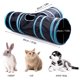 thumbnail image 3 of Túnel para gatos, juguete para gatos, tubo plegable de 3 vías, túnel para conejos, juguete para mascotas con bolas y plumas JM, 3 of 5