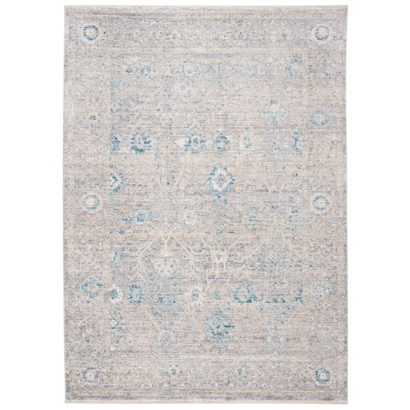 SAFAVIEH Dream Giles Floral Area Rug, Grey/Blue, 4' x 6'