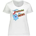 thumbnail image 3 of Inktastic I Want a Hippopotamus for Christmas Cute Stuffed Hippo Women's Plus Size T-Shirt, 3 of 5