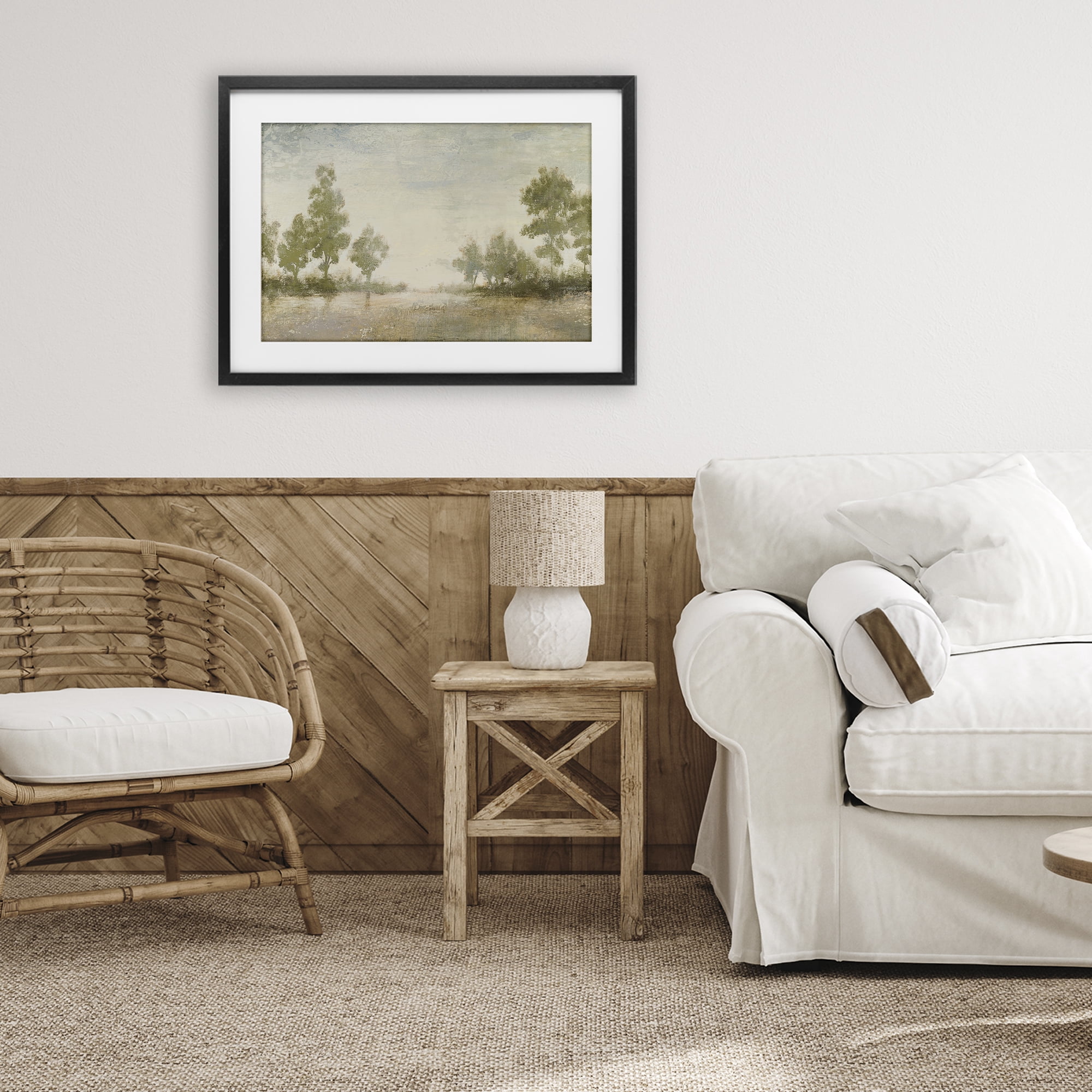 Stupell Industries Forest Light Distant Valley Black Framed Print Under Glass, design by Michael Marcon