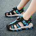 thumbnail image 2 of WUXIAN Boys Sandals Closed Toe Outdoor Hiking Sandal Lightweight Athletic Adjustable Straps Sport Sandals, Sky Blue, 2 of 8
