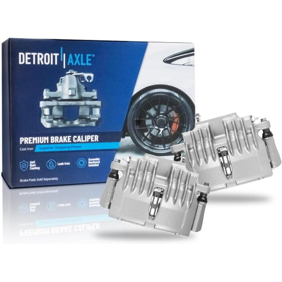Detroit Axle - Front Brake Calipers with Brackets Replacement for 1998 1999 2000 2001 2002 Chevrolet Camaro Pontiac Firebird - 2pc Set