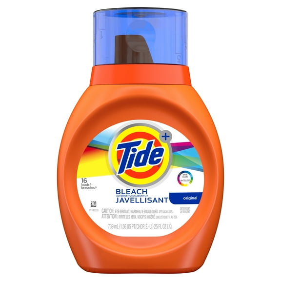 Tide Plus Bleach Alternative Original Scent Liquid Laundry Detergent, 25 oz, 16 loads