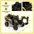thumbnail image 3 of Costway 24V Ride On Excavator, 4WD Electric Truck Construction Vehicle with Remote Control, 3 of 10