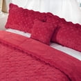thumbnail image 4 of Home Soft Things 4 Piece Tatami Quilted Faux Fur Bedspread - Tango Red - Oversize King (120" x 120"), 4 of 7