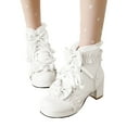 thumbnail image 4 of Mostsola Kawaii Ankle Boots for Women Goth Lolita Platform Booties Lace up Cute Dress Shoes, 4 of 8