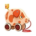thumbnail image 1 of Cartoon Elephant Giraffe Pull Drag Rope Tractor Car Toddler Baby Educational Toy, 1 of 10