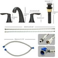 thumbnail image 6 of Bathroom Faucet, 8 Inch Bathroom Faucets for Sink 3 Hole, Widespread Brushed Nickel Bathroom Faucet with Pop up Drain and cUPCLe-adFree Hose, 6 of 6