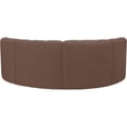 thumbnail image 6 of Meridian Furniture Arc Brown Vegan Leather Modular Sectional, 6 of 12