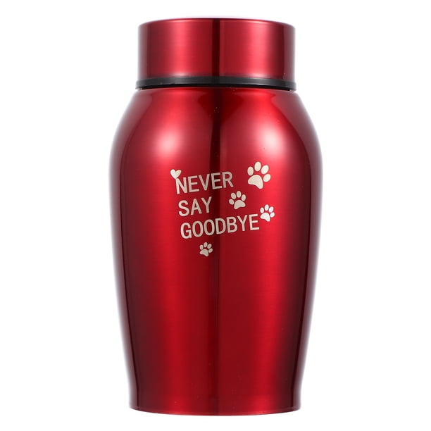 EeaseMX Cenizas de mascotas Cremation Urna Dog Selled Cinerary Casketo Acero inoxidable Frasco de cenizas