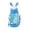 Blue, variant on Purple Portable Water Bottle With Rabbit Ears Design And Leak-Proof Straw 9X3 Inches