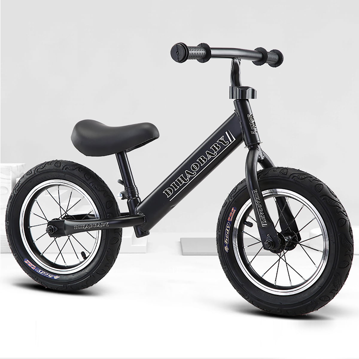 Kids Balance Bike Sport No-Pedal Child Training Bicycle w/ Adjustable Seat Black 