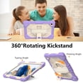 thumbnail image 4 of REQO Case for Samsung Galaxy Tab A8 Case 10.5 Inch 2022(SM-X200/X205):3-Layer Structure Portable Hybrid Shock-Proof Cover with Rotatable Hook&Loop Kickstand, 4 of 8