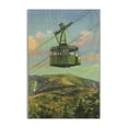 thumbnail image 1 of White Mountains, New Hampshire, View of the Cannon Mt Tram Ascending Birch Wood Wall Sign (6x9 Rustic Home Decor, Ready to Hang Art), 1 of 3