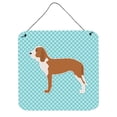 thumbnail image 1 of Spanish Hound Checkerboard Blue Wall or Door Hanging Prints, 1 of 1