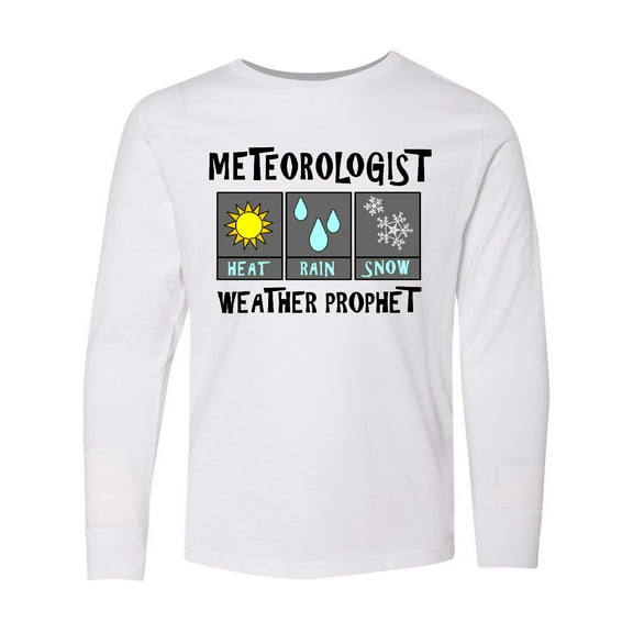 Inktastic Meteorologist Weather Prophet Long Sleeve Youth T-Shirt