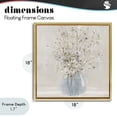 thumbnail image 4 of Stupell Industries Farmhouse Serene Glass Vase Bouquet Gold Floating Frame Canvas Art, 18 x 18, by Carol Robinson, 4 of 8