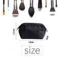 thumbnail image 2 of Bolsa de maquillaje de viaje, pequeña bolsa de cosméticos para mujeres, organizador de almacenamiento de bolsa de cosméticos portátil, color negro, 2 of 6