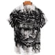 thumbnail image 4 of Camisetas gráficas de Cristo Jesús para hombres, ropa, camisas hawaianas estampadas en 3D, camisetas de playa de manga corta, blusas Y2K, ropa vintage, blusas con solapa, 4 of 5