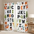 thumbnail image 2 of Homewish 26 Letters Alphabet Curtains Pack of 2 (42x84 Each),Cartoon Fox Mushroom Curtains Blackout,White Orange Black Bedroom Curtains For Girl Boys,Microfiber Bedroom Decor, 2 of 6