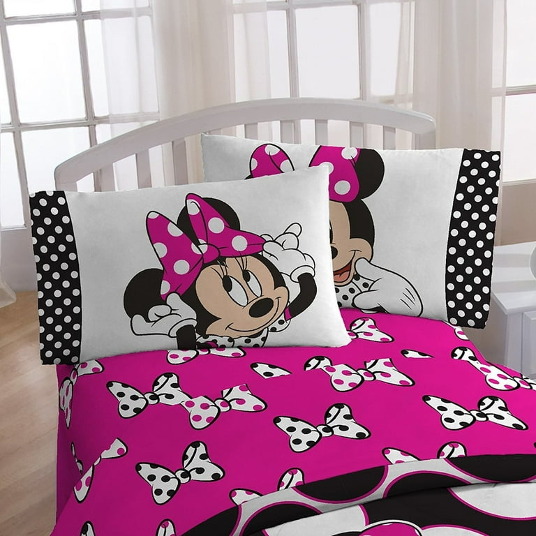 Minnie mouse twin hot sale bedding set walmart