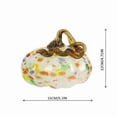 thumbnail image 3 of Fall Decor Halloween Pumpkin Decorations Hand Blown Glass Pumpkin Figurine Colorful Speckled Art Glass Pumpkin with Twisted Stem Tabletop Centerpiece for Home Desk Mantel, 3 of 6